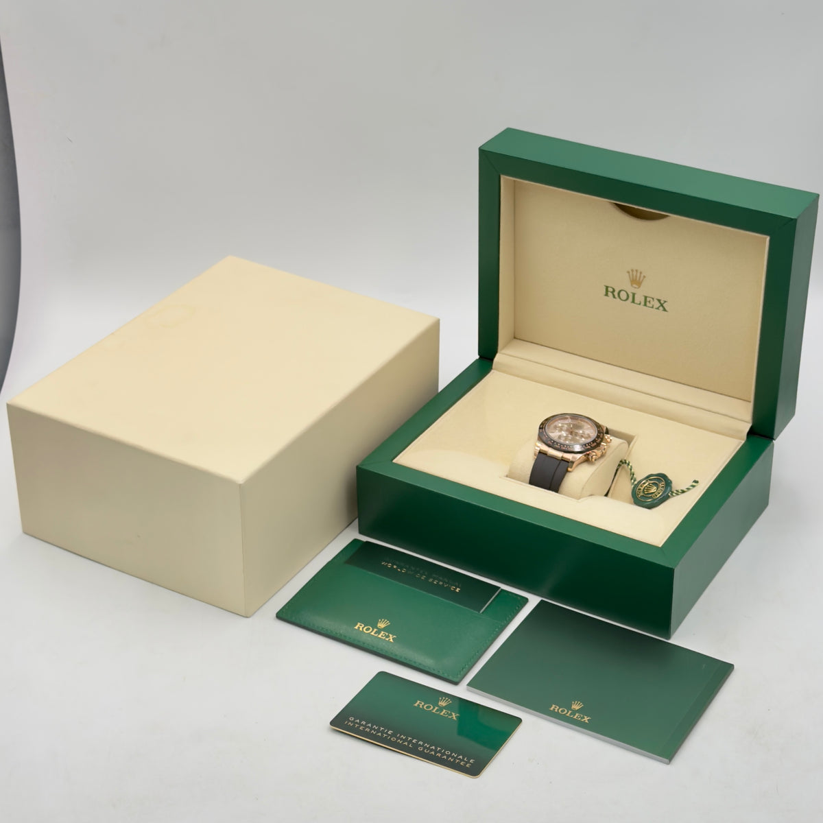 Rolex Daytona Sundust Baguette Dial Oysterflex 116515LN - Full Set (2022)