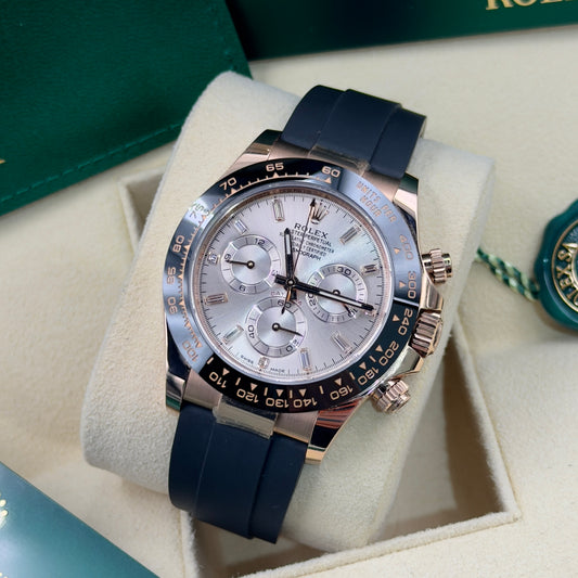 Rolex Daytona Sundust Baguette Dial Oysterflex 116515LN - Full Set (2022)