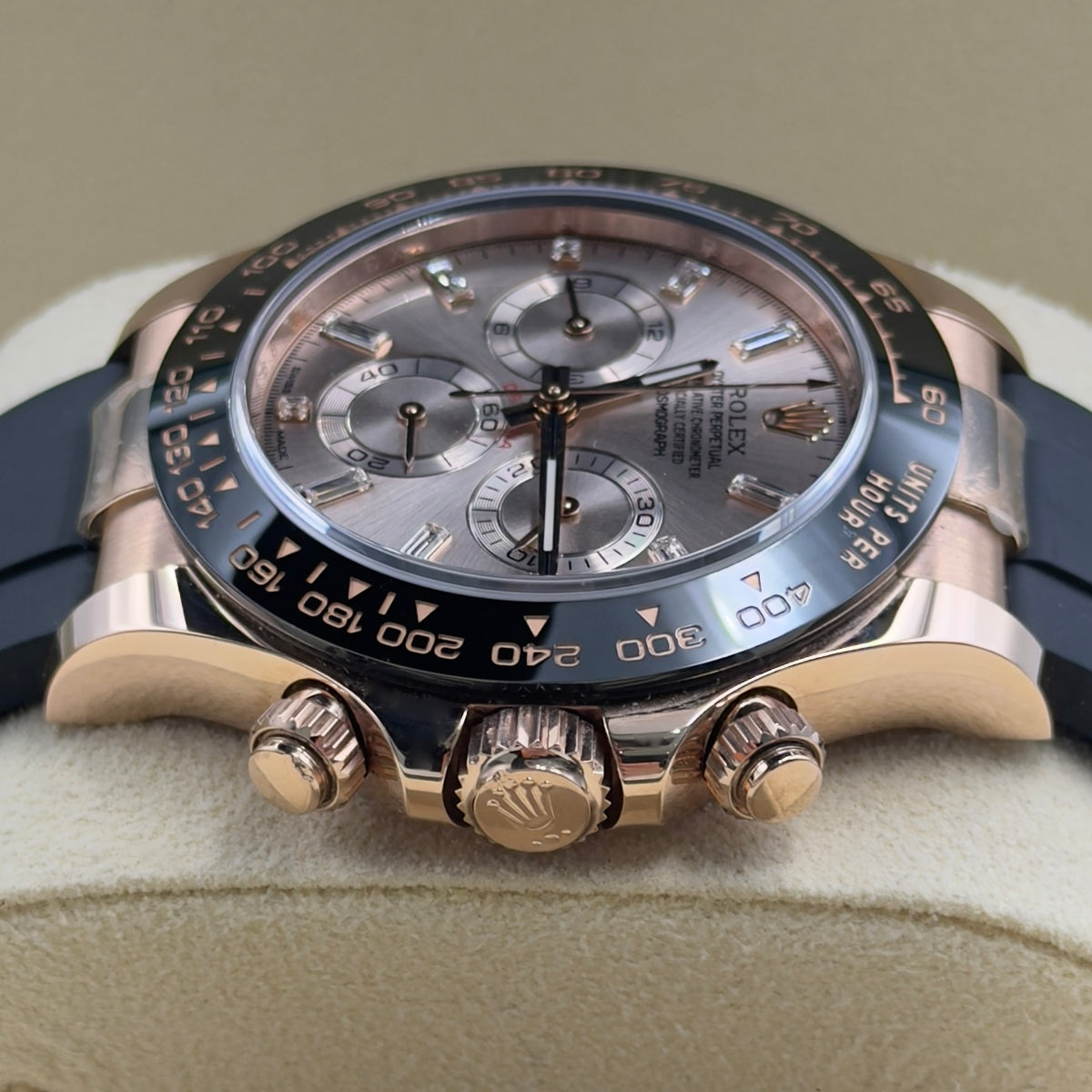 Rolex Daytona Sundust Baguette Dial Oysterflex 116515LN - Full Set (2022)