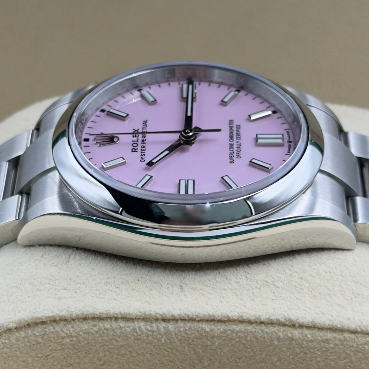 Rolex Oyster Perpetual Candy Pink 126000 - Full Set (2024)
