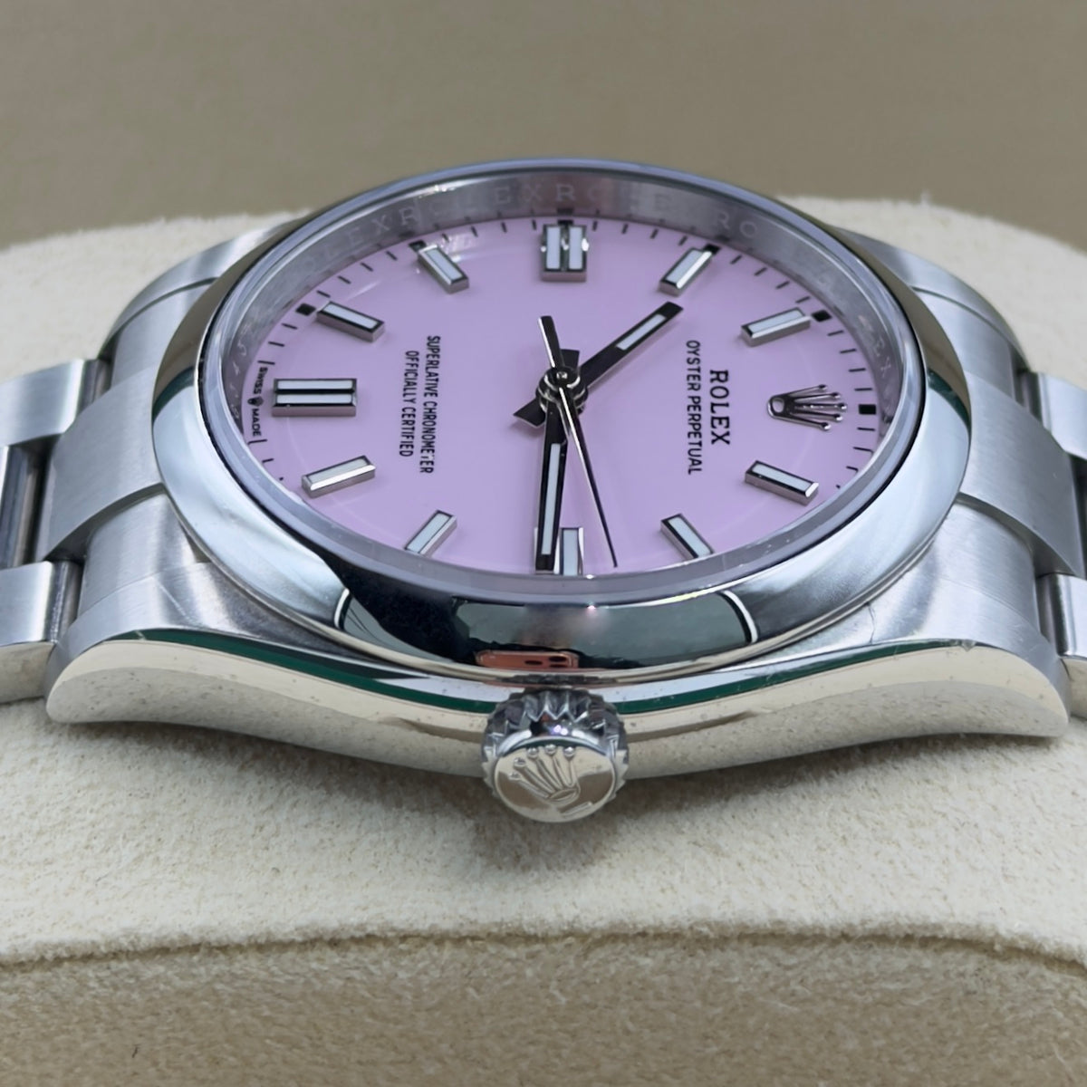 Rolex Oyster Perpetual Candy Pink 126000 - Full Set (2024)