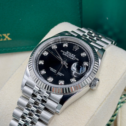 Rolex Datejust Black Diamond Dial 126234 - Full Set (2019)