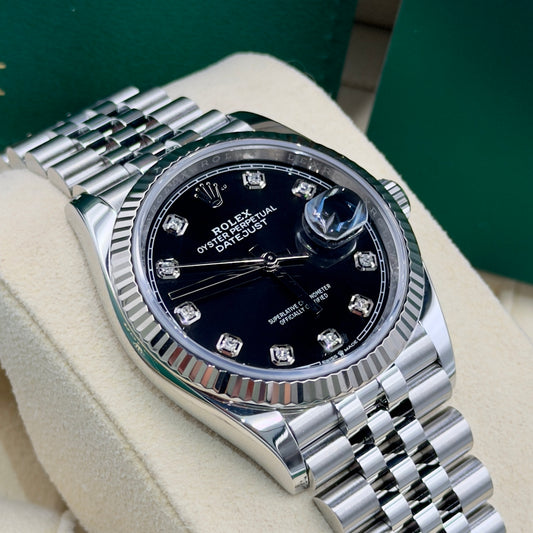 Rolex Datejust Black Diamond Dial 126234 - Full Set (2019)