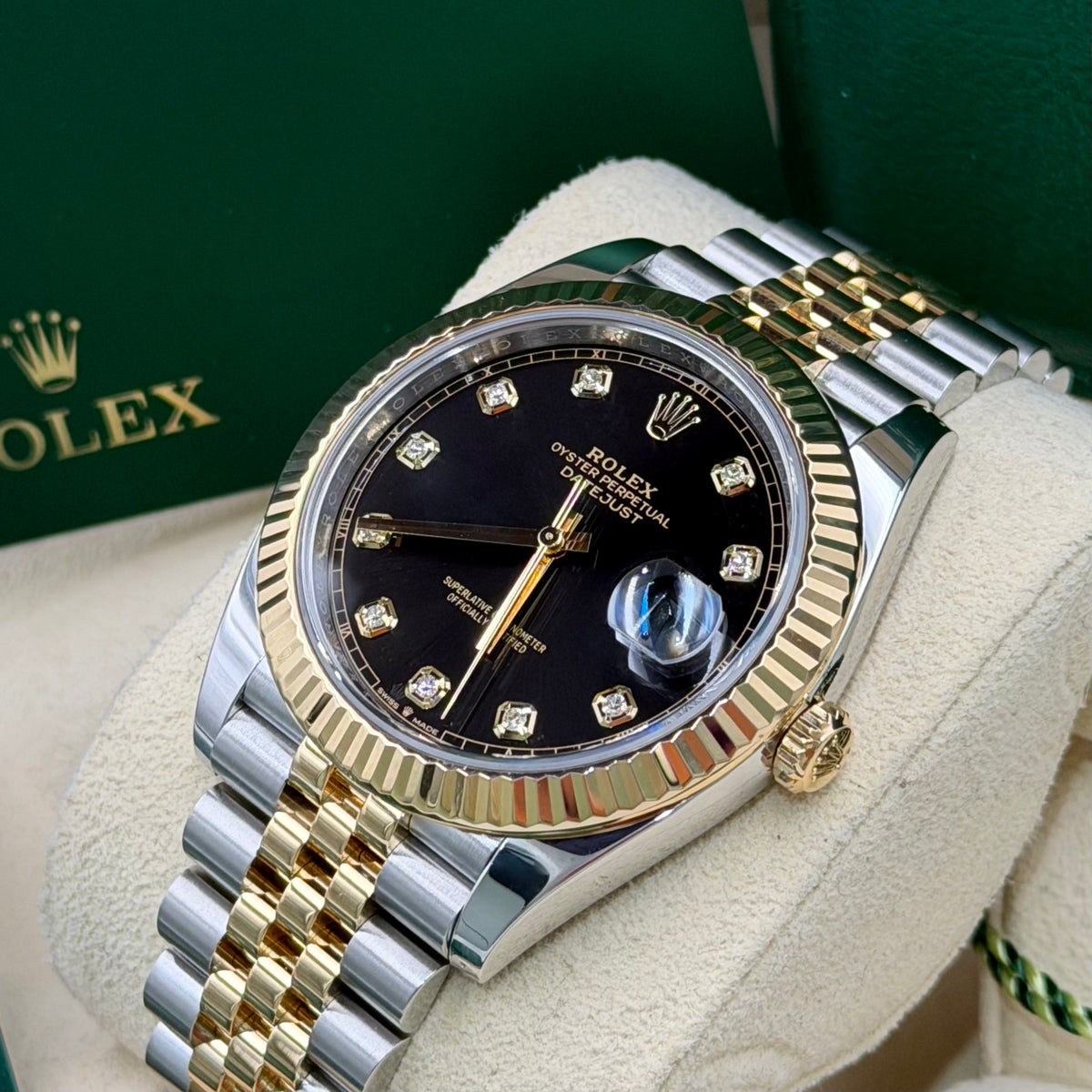 Rolex Datejust Black Diamond Dial 126333 - Full Set (2024)