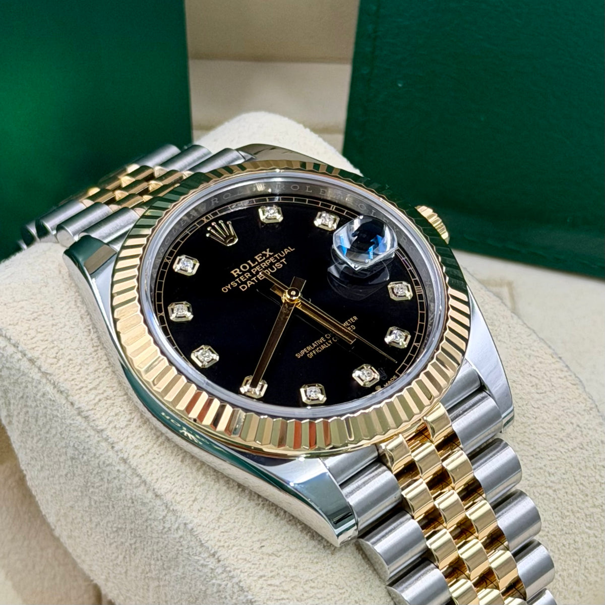 Rolex Datejust Black Diamond Dial 126333 - Full Set (2024)