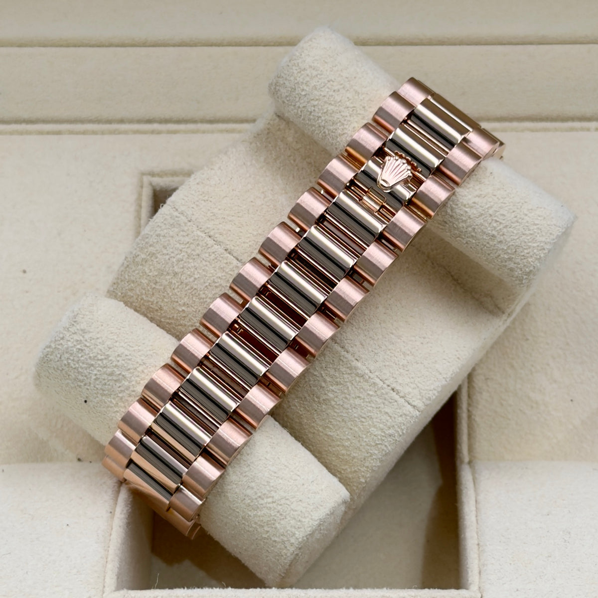 Rolex Day-Date Chocolate Ruby Dial 128235 - Full Set (2017)