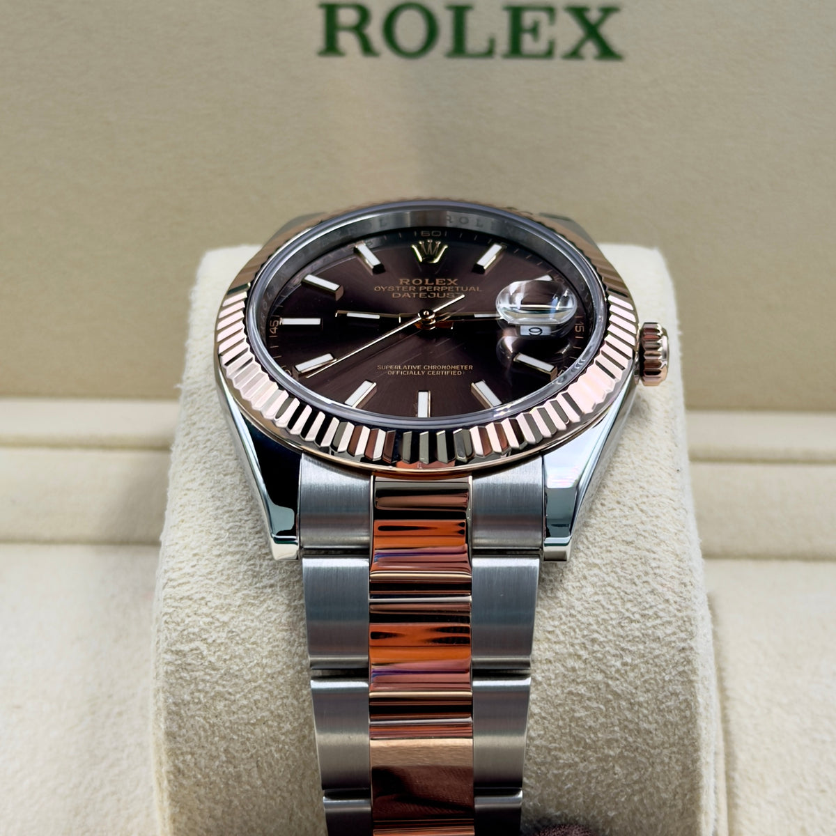Rolex Datejust 41 Chocolate Baton 126331 - Full Set (2017)