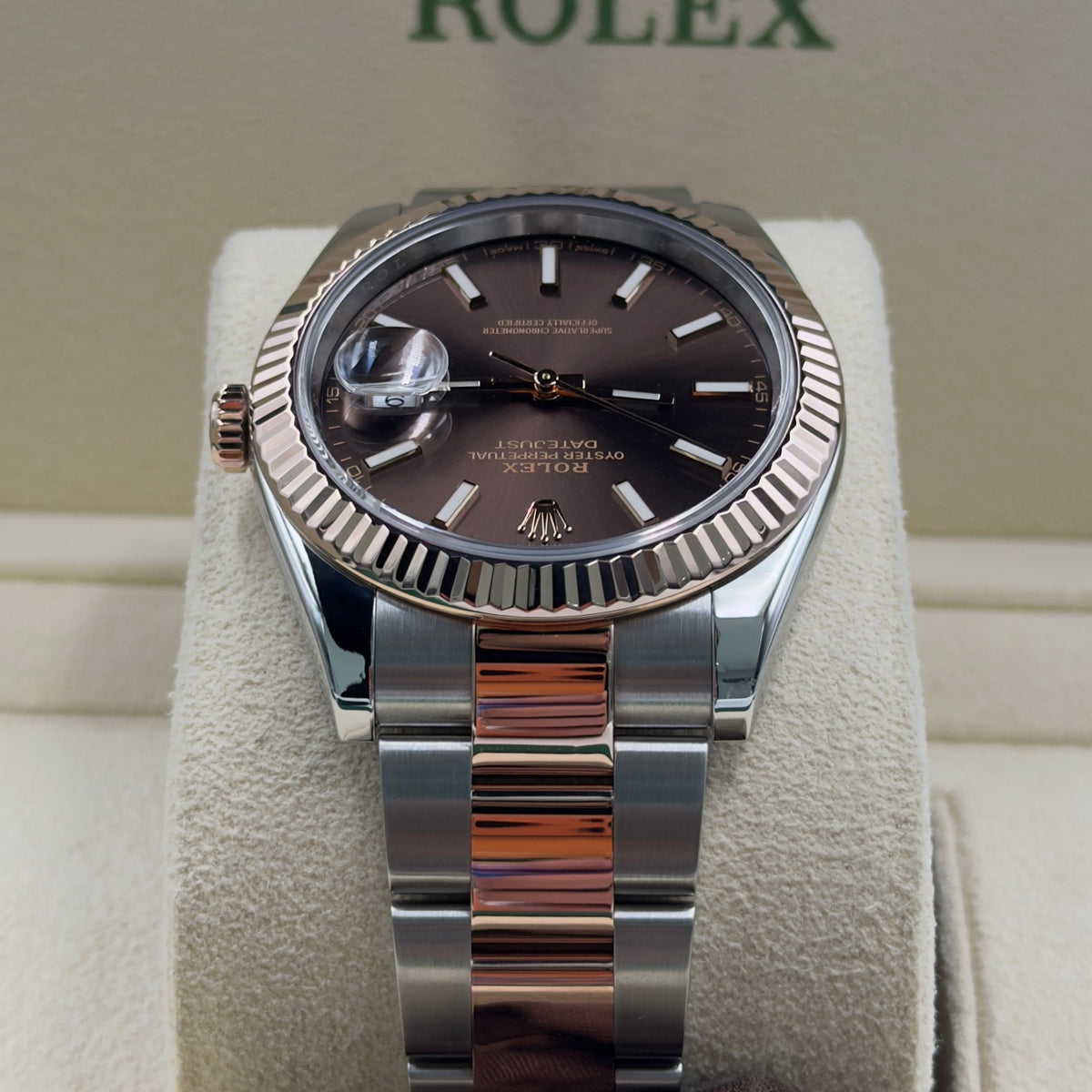 Rolex Datejust 41 Chocolate Baton 126331 - Full Set (2017)