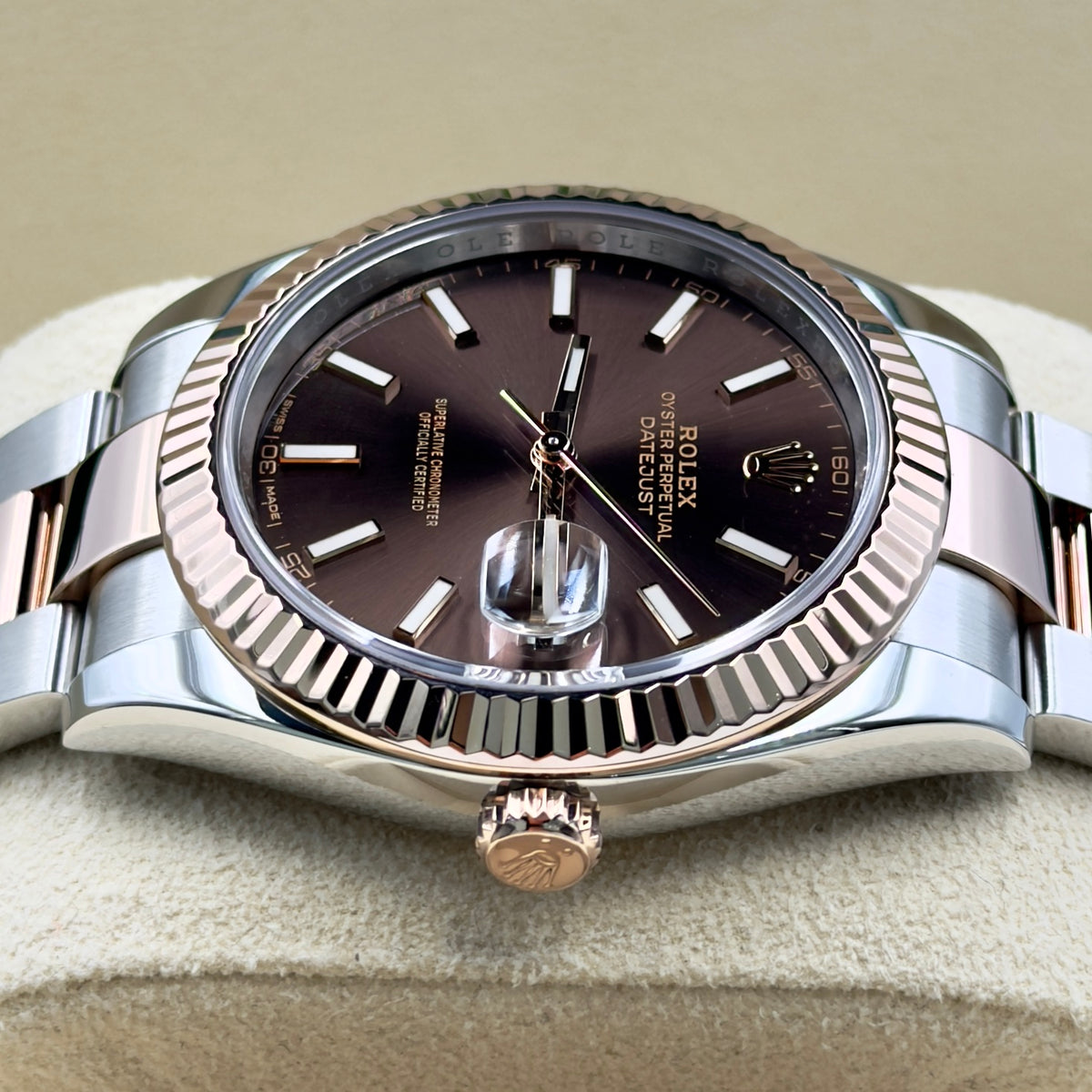 Rolex Datejust 41 Chocolate Baton 126331 - Full Set (2017)