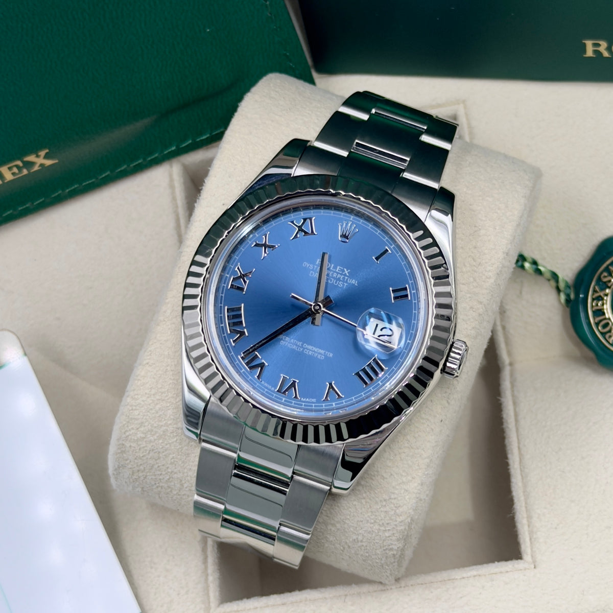 Rolex Datejust II Azzurro 116334 - Full Set (2012)