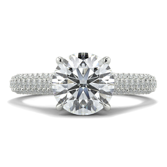 Diamond ring with a white background Yb jewellers engagement ring straight band