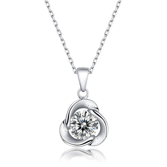 Tri-Pod Solitaire Diamond Pendant