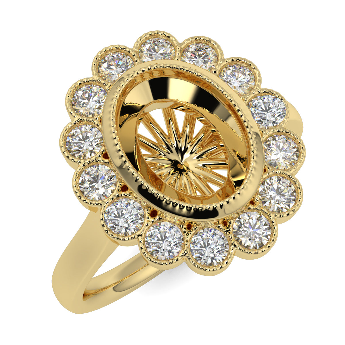 Diana - Cluster Halo - Ring Mount