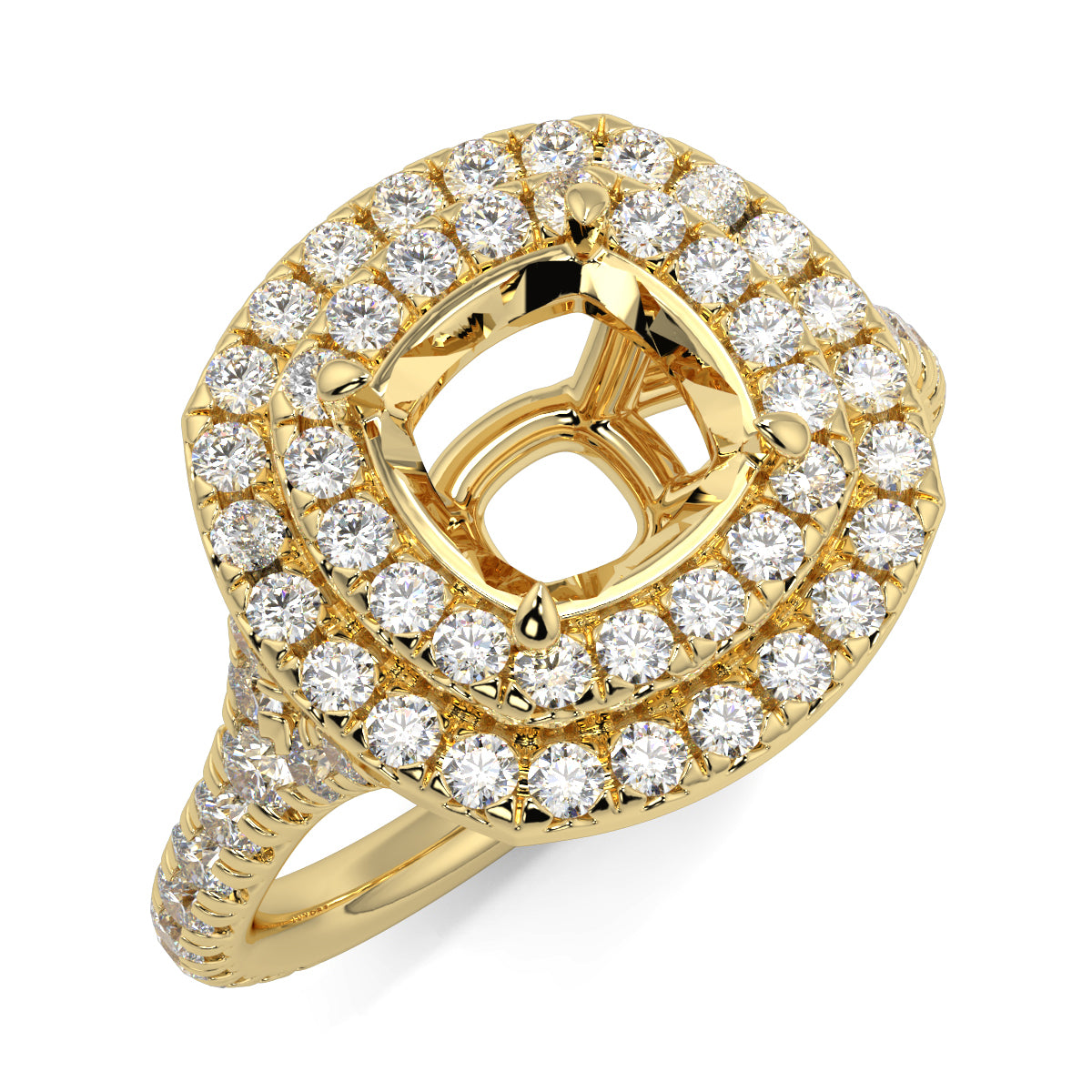 Lyra - Double Halo - Ring Mount