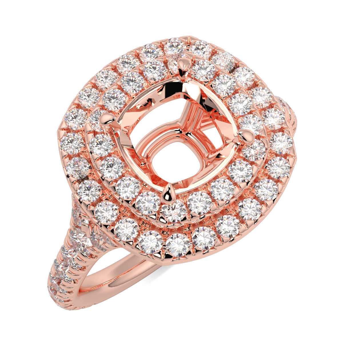 Lyra - Double Halo - Ring Mount