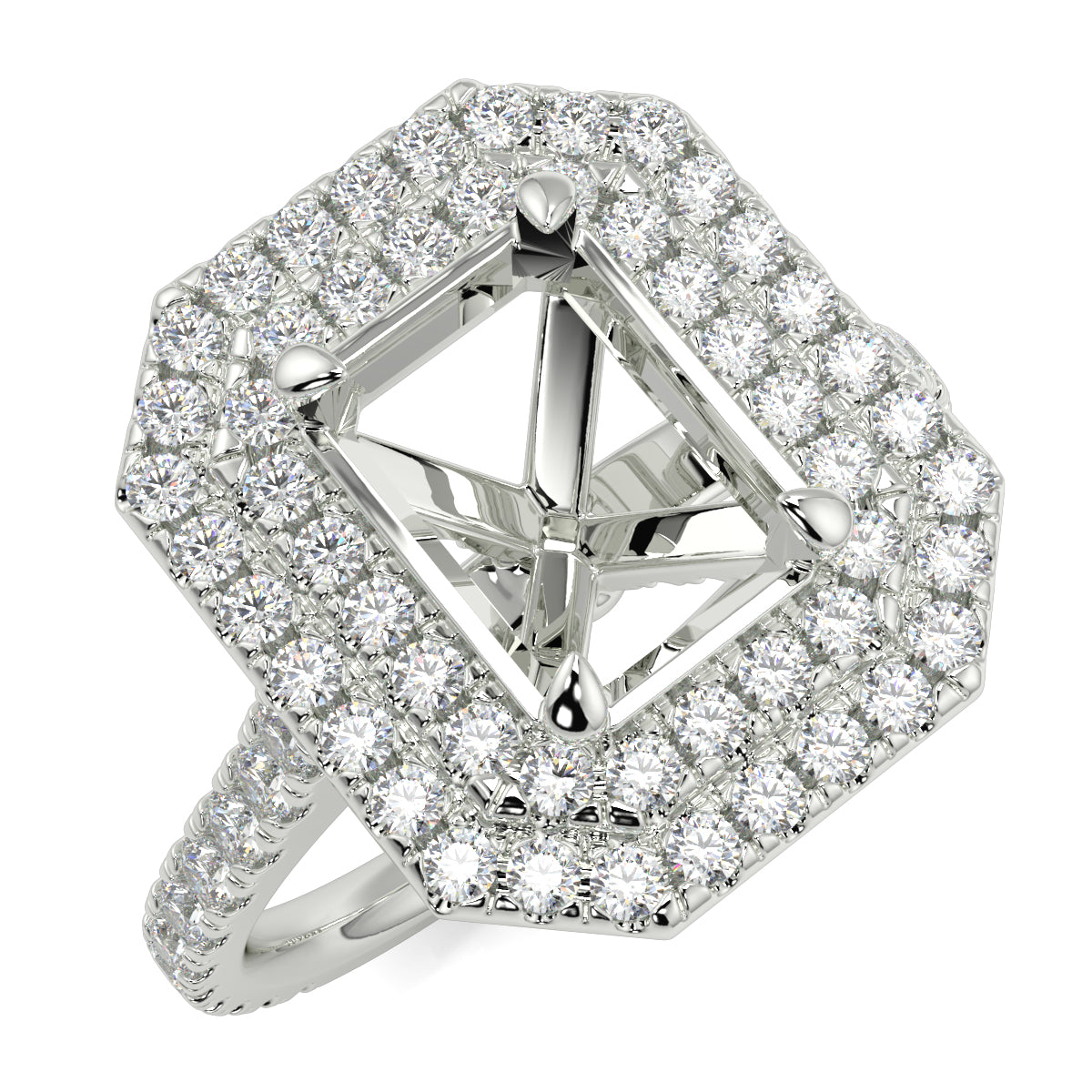 Lyra - Double Halo - Ring Mount