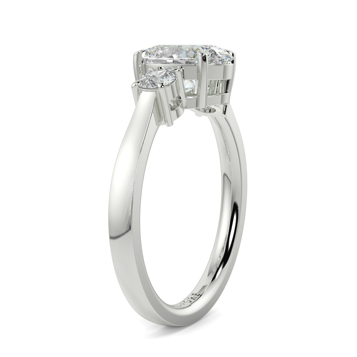 Catherine - 2.0 CT - Oval Trilogy Diamond Ring