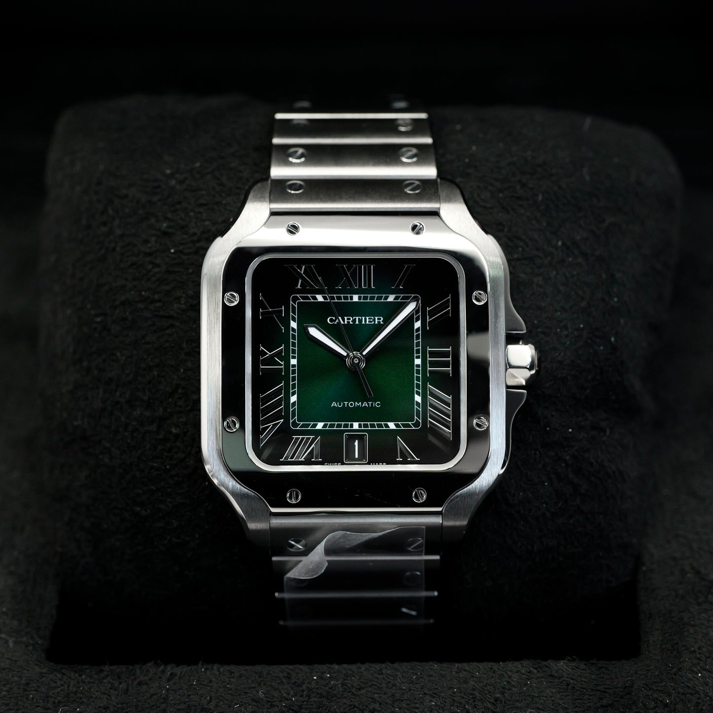 Cartier Santos De Cartier Green Dial WSSA0062 - Full Set (2024)