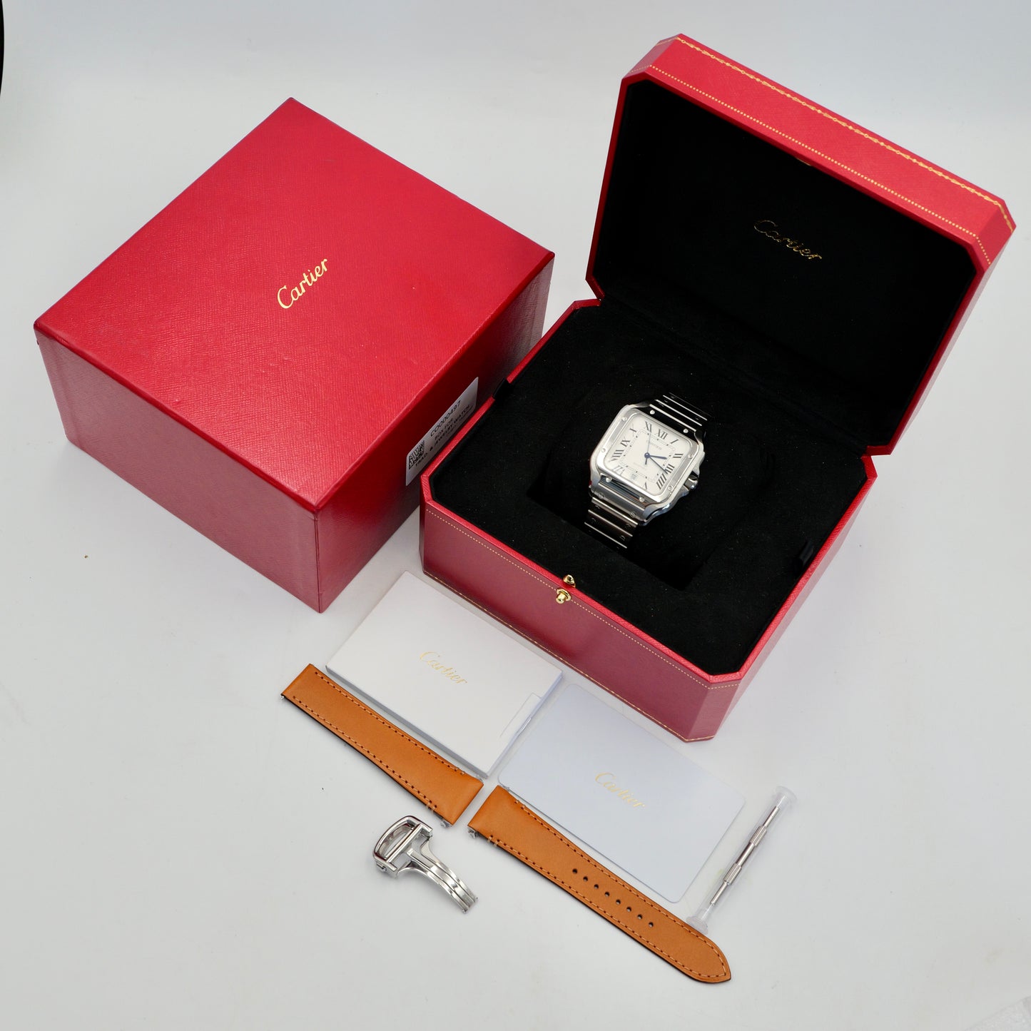 Cartier Santos De Cartier Large White Dial WSSA0018 - Full Set (2021)