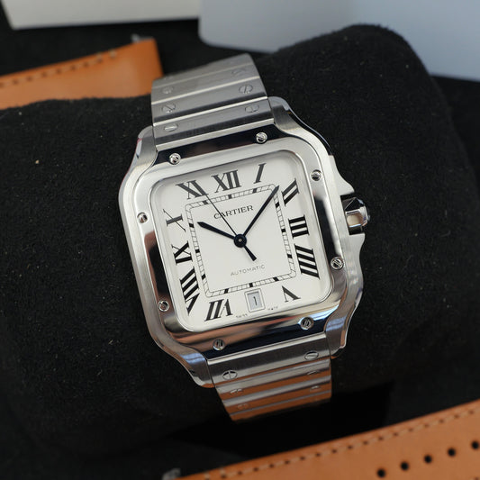 Cartier Santos White Dial WSSA0018 - Full Set (2025)