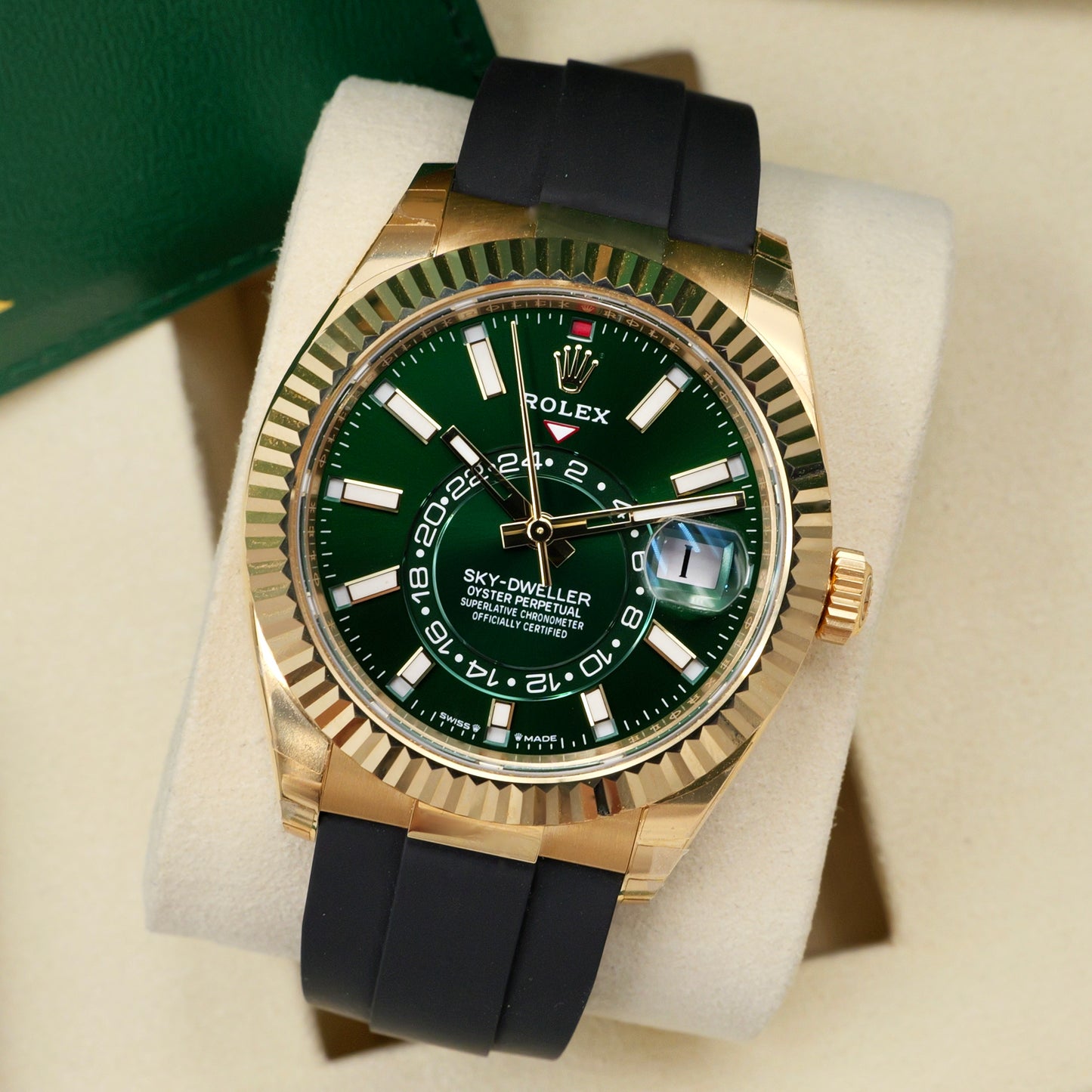 Rolex Sky-Dweller Green Dial OysterFlex 336238 - Full Set (2025)