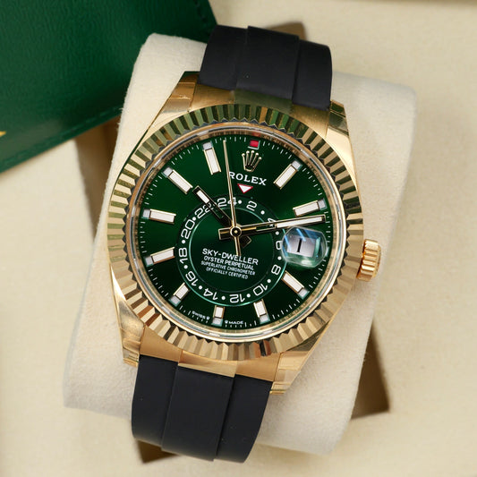 Rolex Sky-Dweller Green Dial OysterFlex 336238 Full Set 2026
