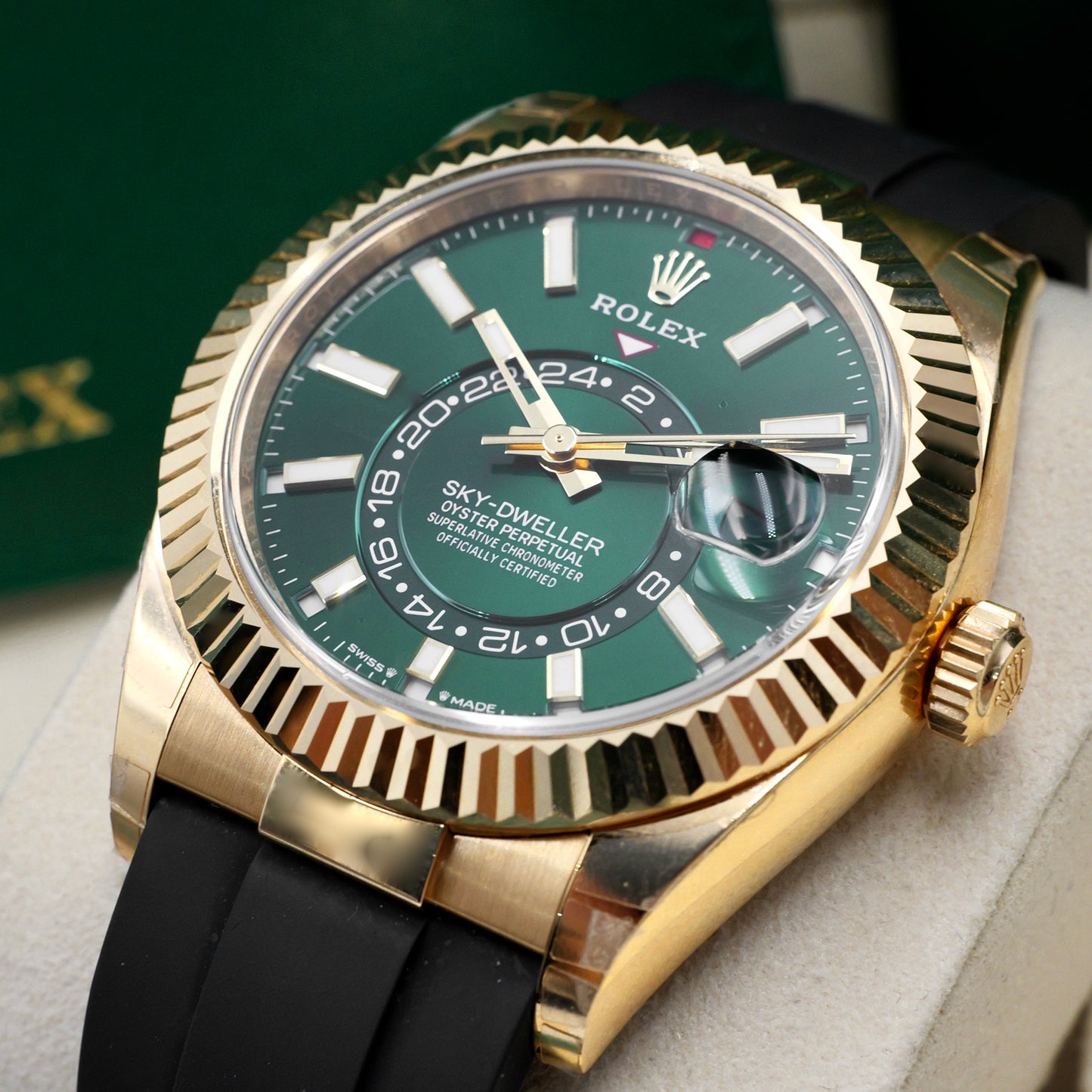 Rolex Sky-Dweller Green Dial OysterFlex 336238 - Full Set (2025)
