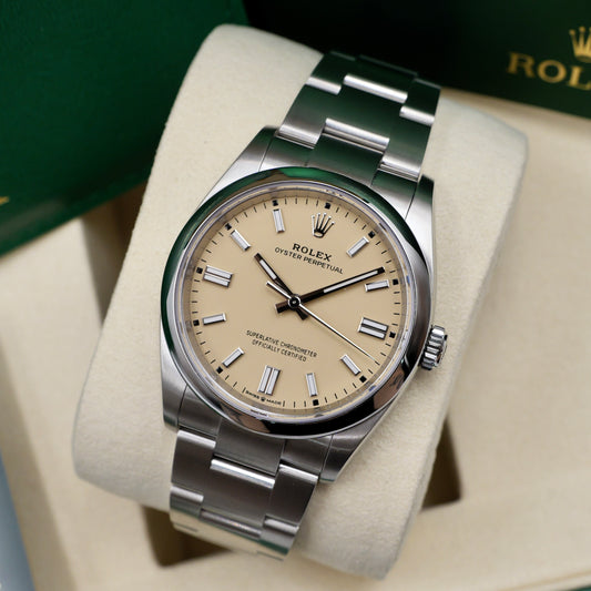 Rolex Oyster Perpetual 41 Beige Dial 134300 - Full Set (2025)