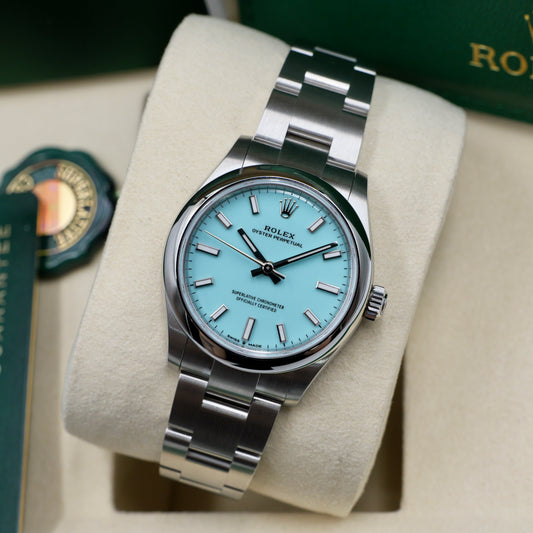Rolex Oyster Perpetual 31 Tiffany Blue 277200 - Full Set (2025)