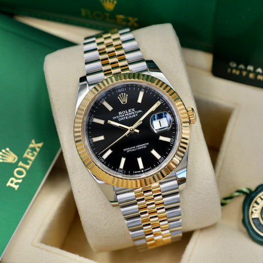Rolex Datejust 41 Steel & Yellow Gold Black Dial 126333 - Full Set (2021)