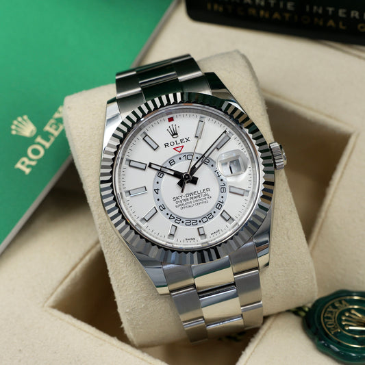 Rolex Sky-Dweller White Dial Oyster 326934 - Full Set (2018)