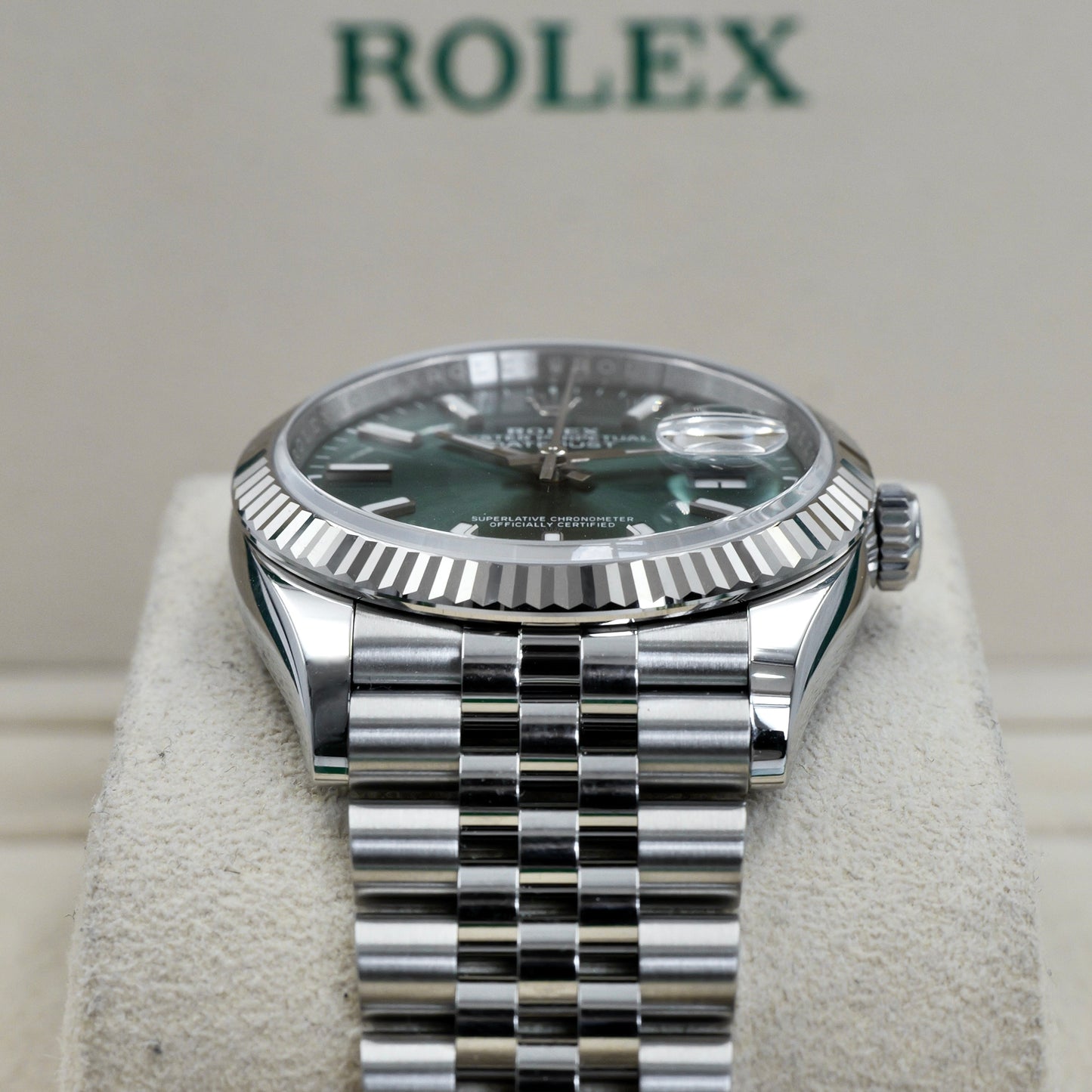Rolex Datejust 36 Mint Green Fluted Jubilee 126234 Full Set (2026)