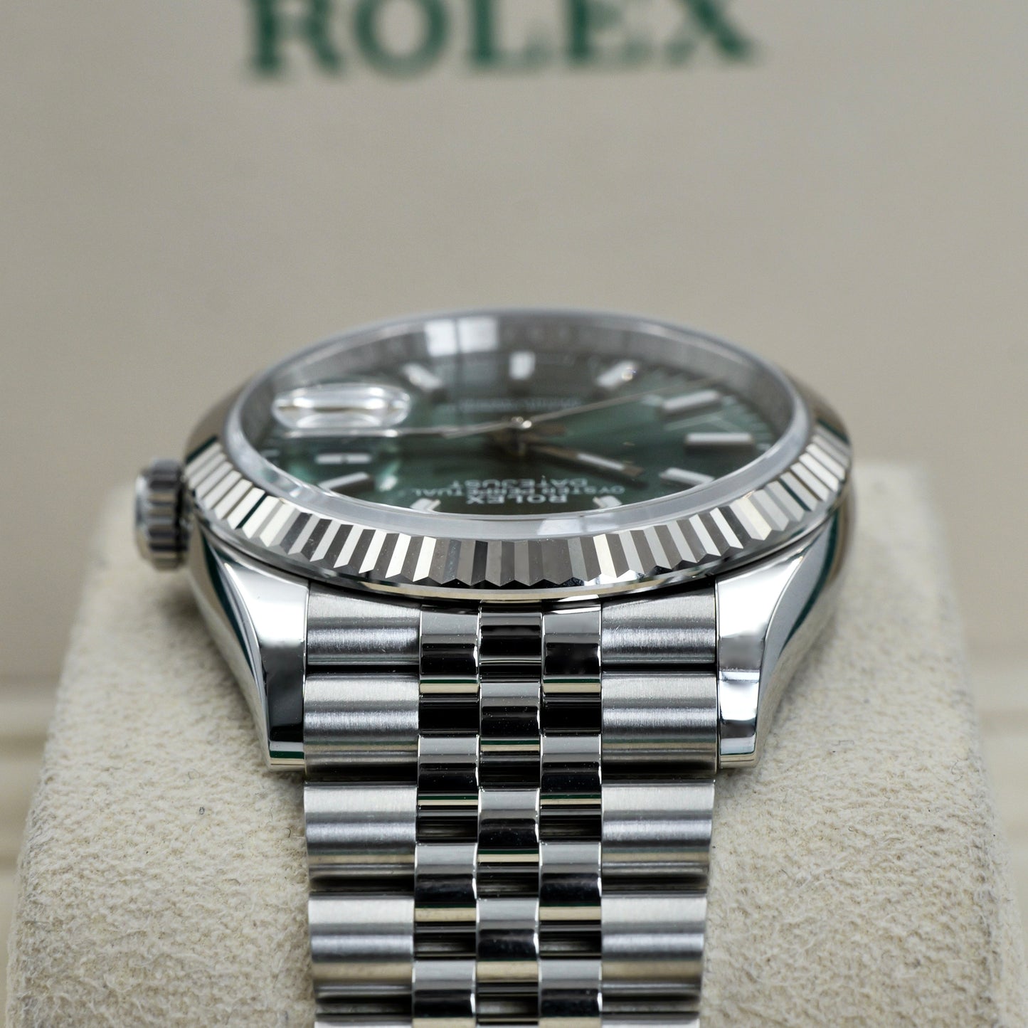 Rolex Datejust 36 Mint Green Fluted Jubilee 126234 Full Set (2026)