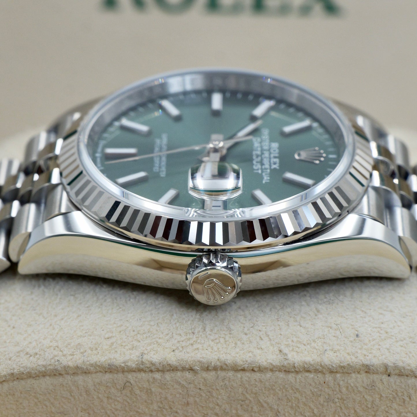Rolex Datejust 36 Mint Green Fluted Jubilee 126234 Full Set (2026)