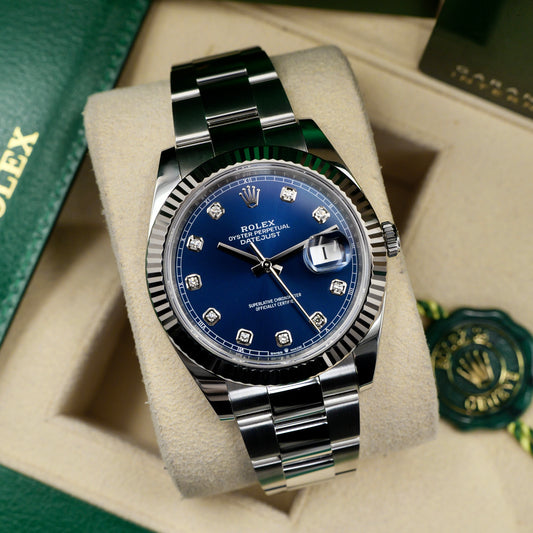 Rolex Datejust 41 Diamond Dot Dial Oyster 126334 - Full Set (2023)