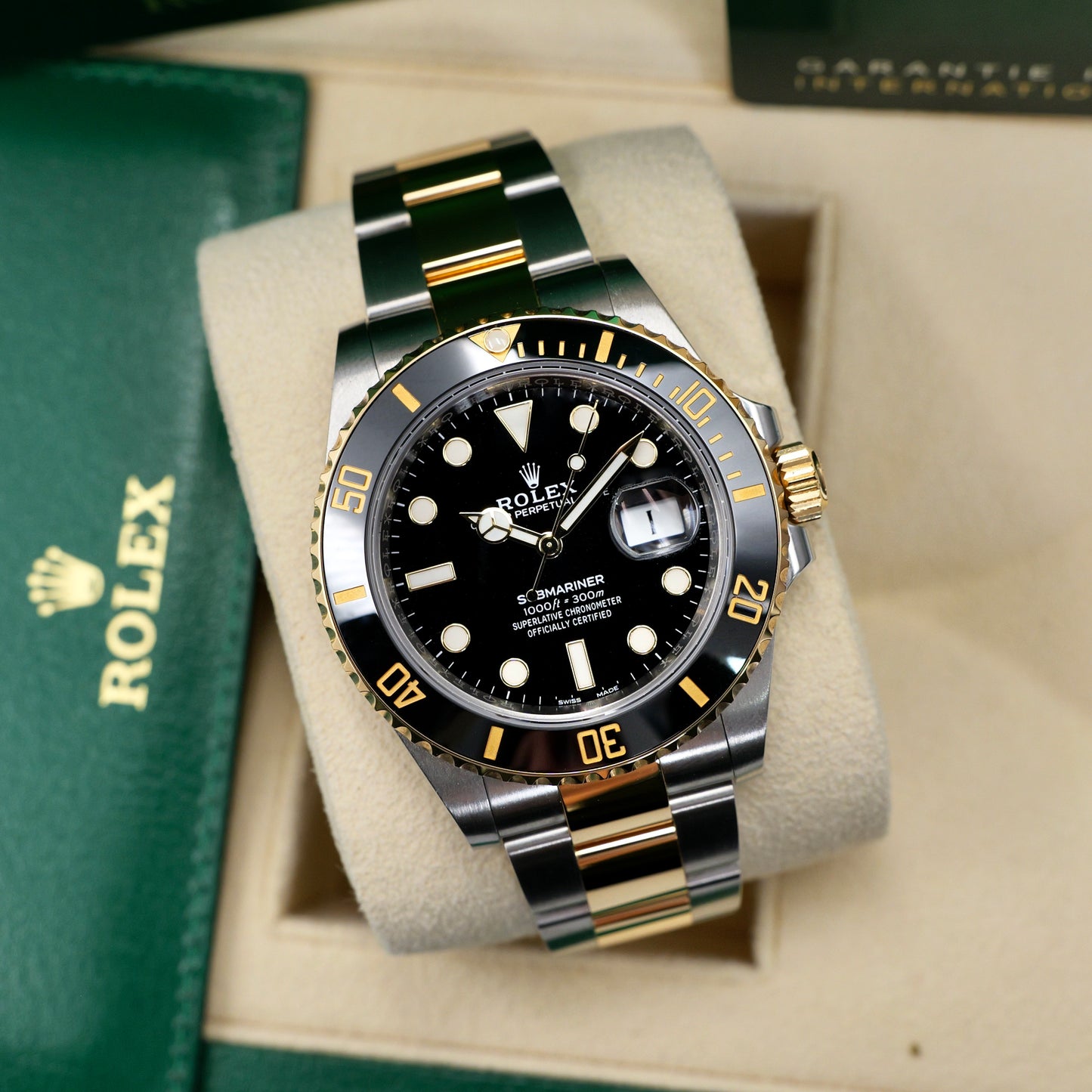Rolex Submariner Date Black Dial Steel and Yellow Gold 116613LN - Full Set (2015)