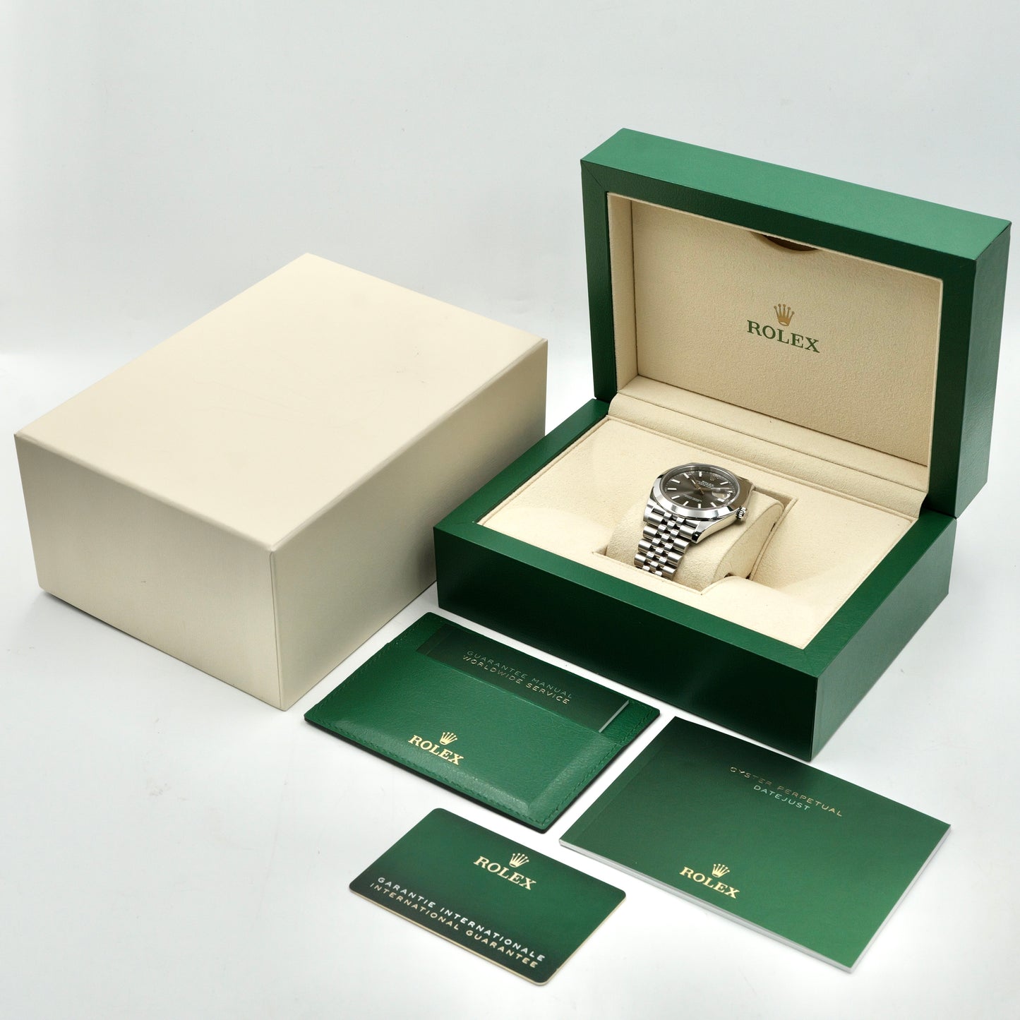 Rolex Datejust 41 Rhodium Dial 126300 - Full Set (2023)