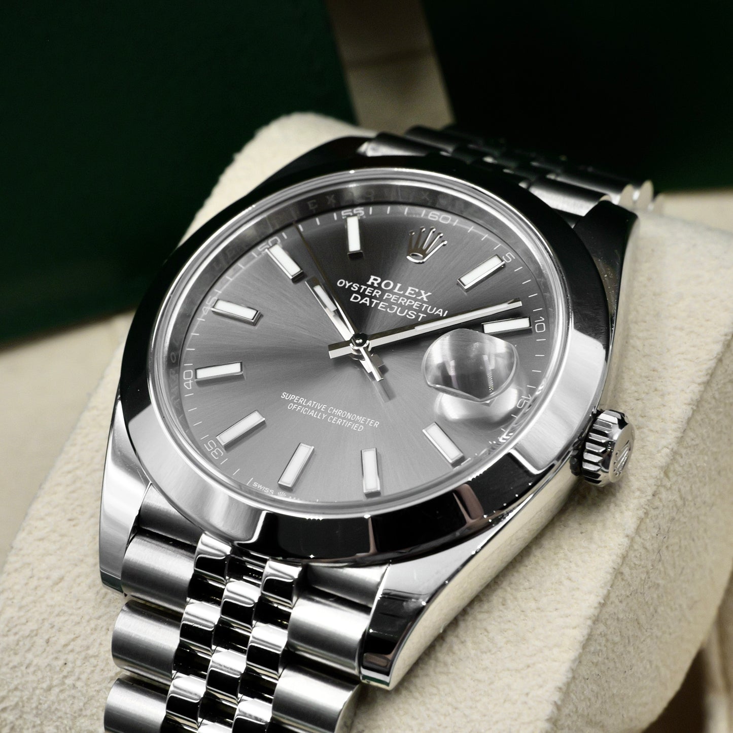 Rolex Datejust 41 Rhodium Dial 126300 - Full Set (2023)