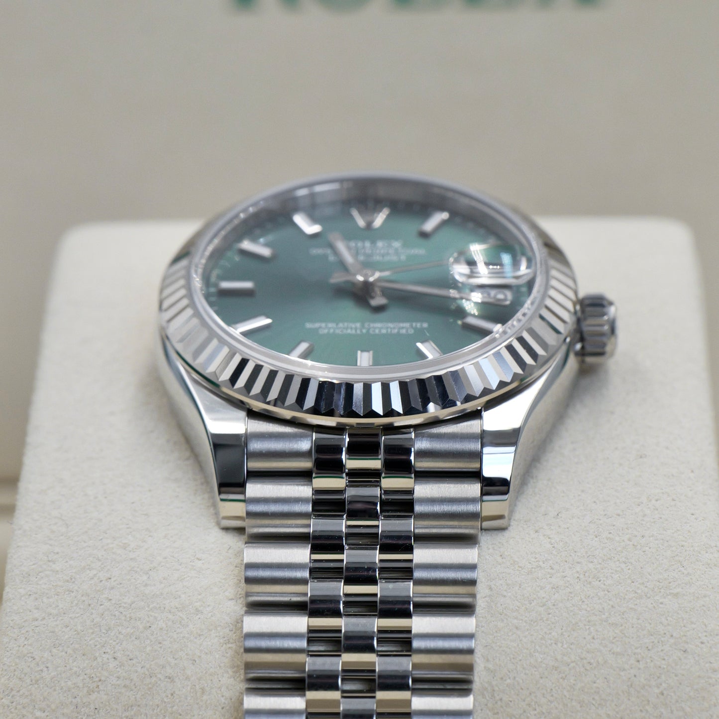Rolex Datejust 31 Mint Green Fluted Jubilee 278274 Full Set 2025