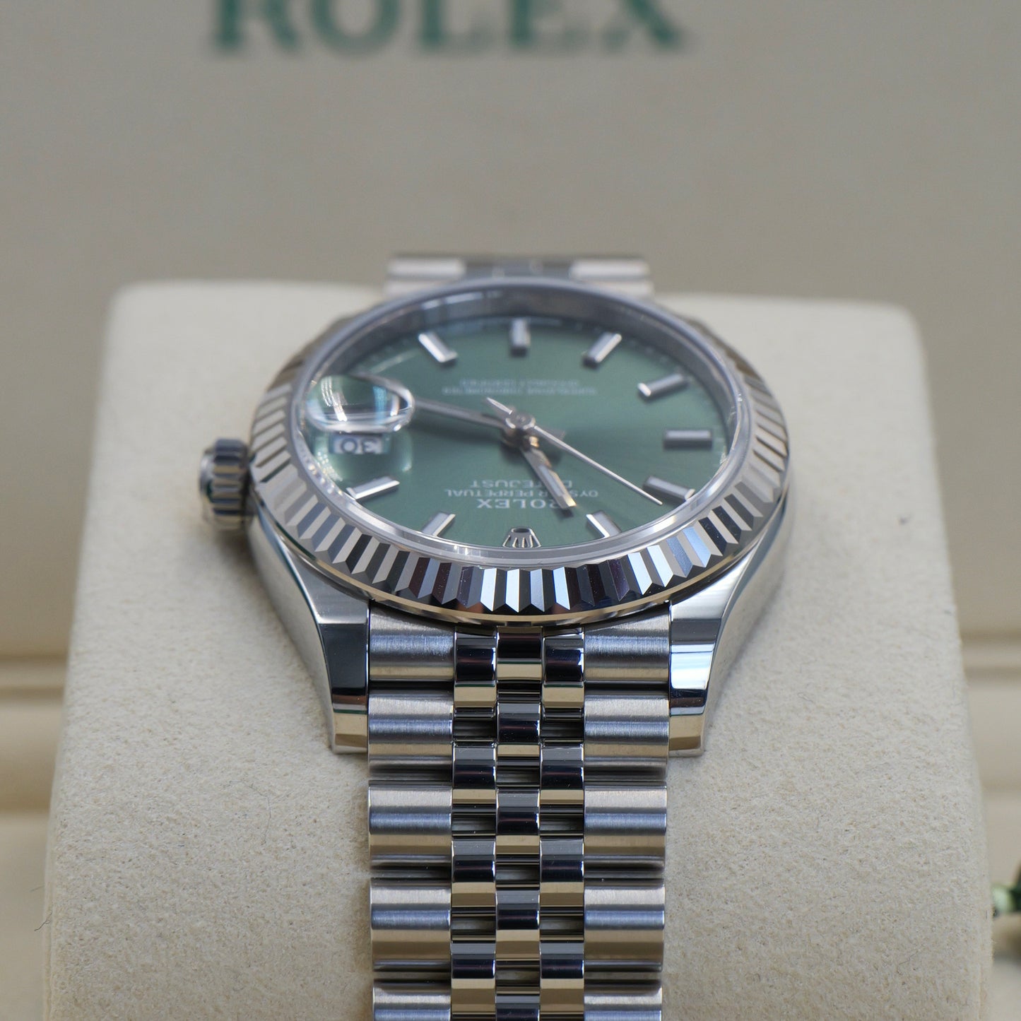 Rolex Datejust 31 Mint Green Fluted Jubilee 278274 Full Set 2025