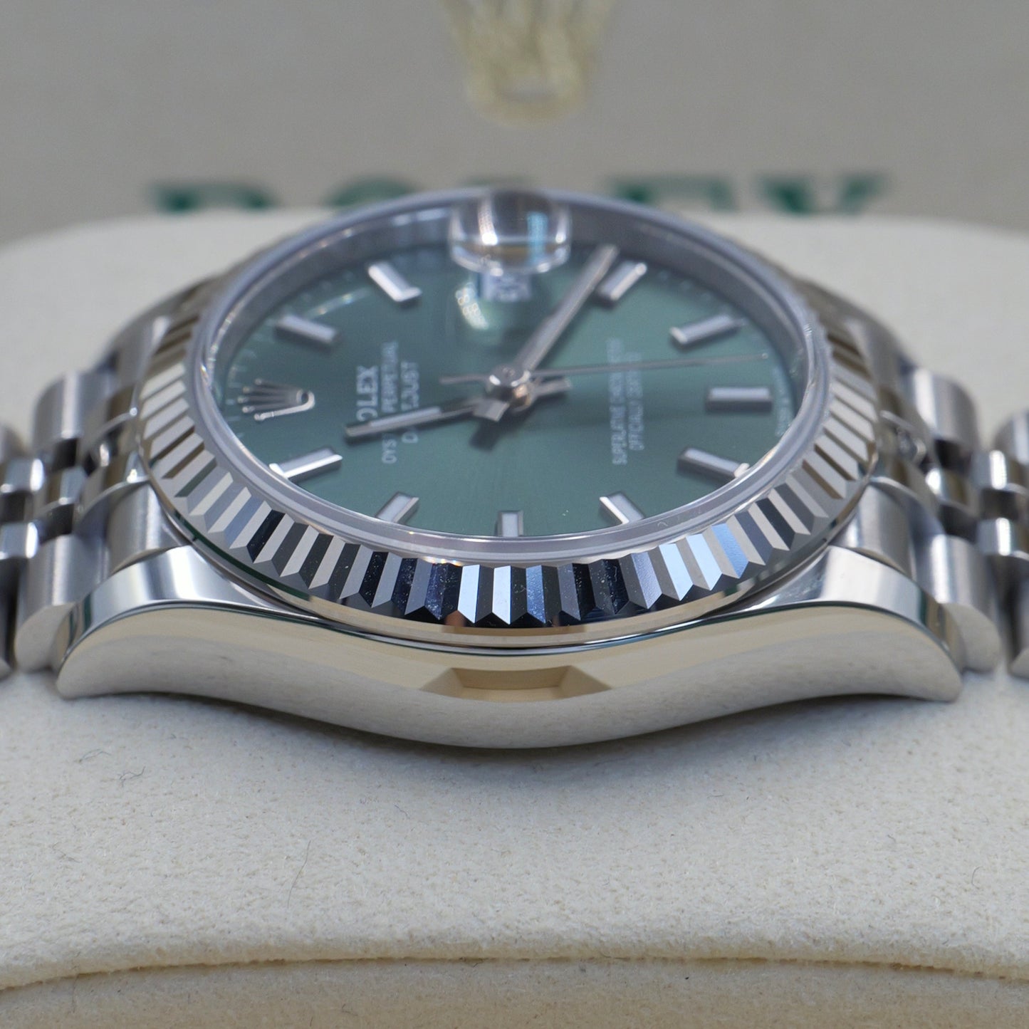 Rolex Datejust 31 Mint Green Fluted Jubilee 278274 Full Set 2025