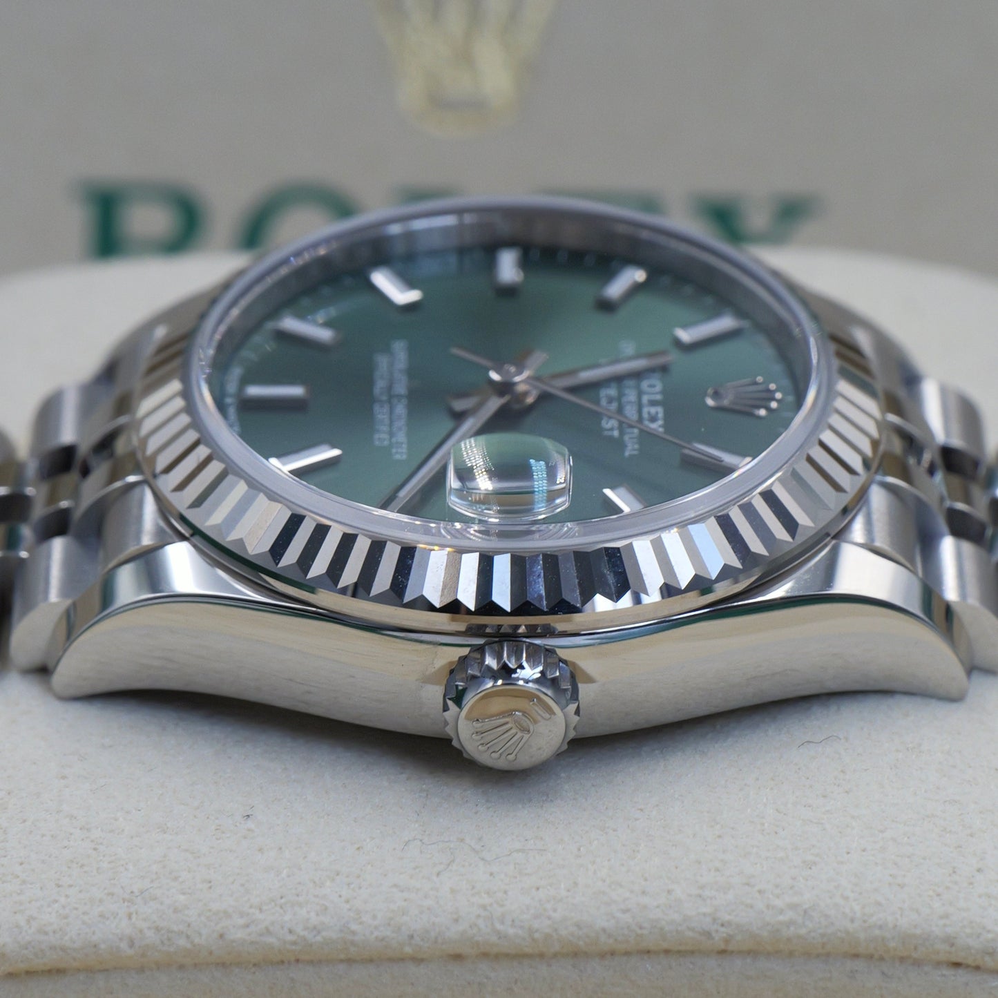 Rolex Datejust 31 Mint Green Fluted Jubilee 278274 Full Set 2025
