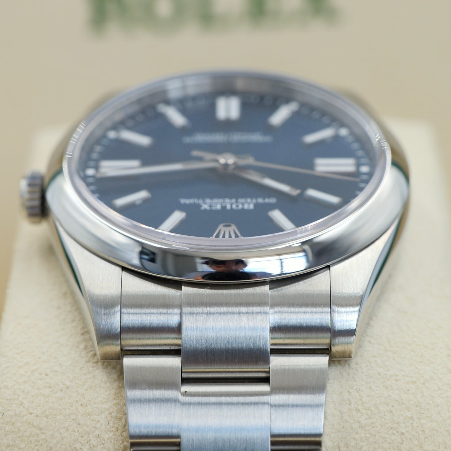 Rolex Oyster Perpetual 41 Blue Sunburst Dial 124300 - Full Set (2025)