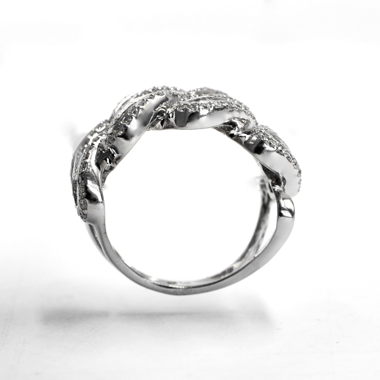 Pinky Cuban Ring - Baguette diamonds