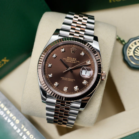Rolex Datejust 41 Chocolate Diamond 126331 - Full Set (2023)