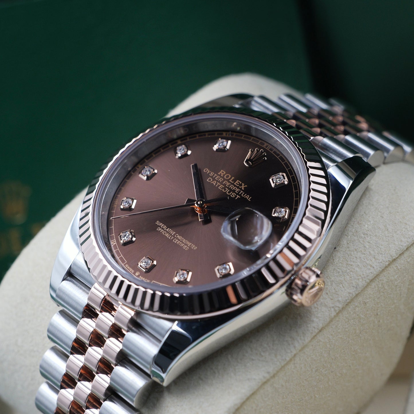 Rolex Datejust 41 Chocolate Diamond 126331 - Full Set (2023)