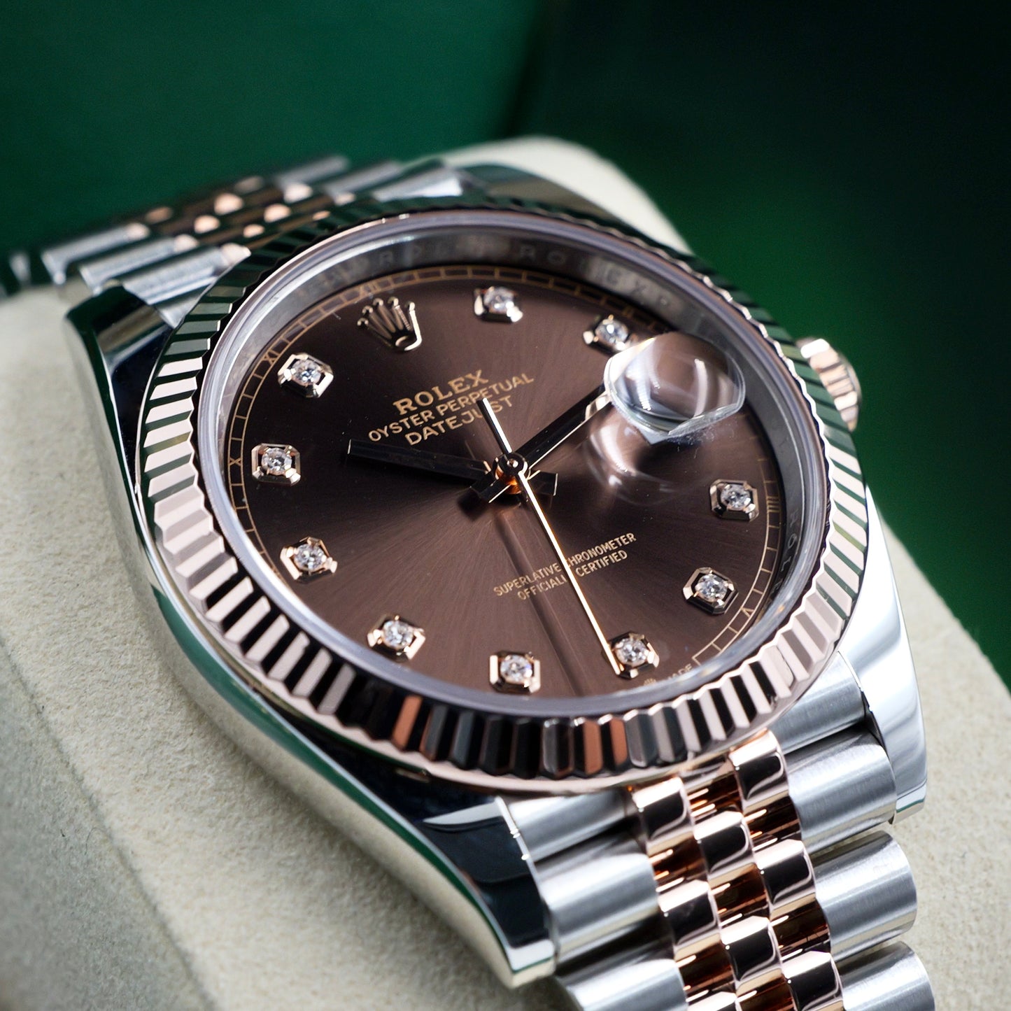 Rolex Datejust 41 Chocolate Diamond 126331 - Full Set (2023)
