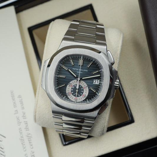 Patek Philippe Nautilus Blue Dial 5980/1A-001 - Full Set (2007)