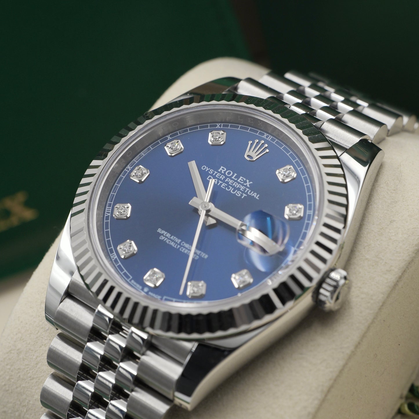 Rolex Datejust 41 Blue Diamond Dial 126334 - Full Set (2025)