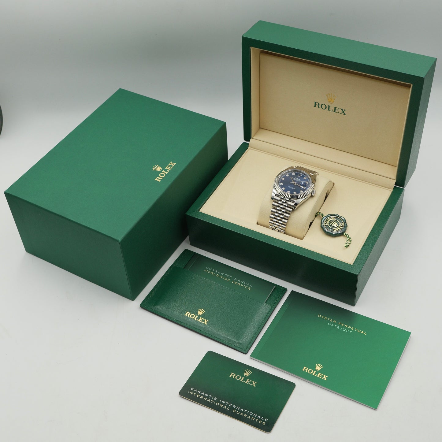 Rolex Datejust 41 Blue Diamond Dial 126334 - Full Set (2025)